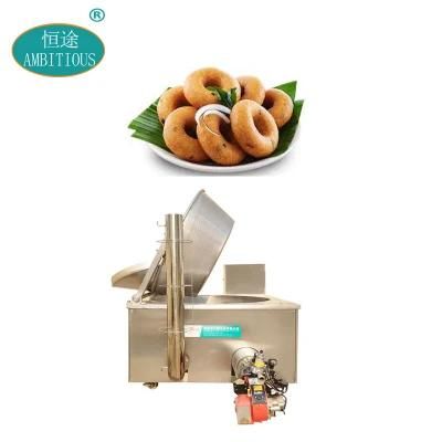 Gas Heating Batch Type Snack Foods Frying Automatic Fryer for Medu Wada