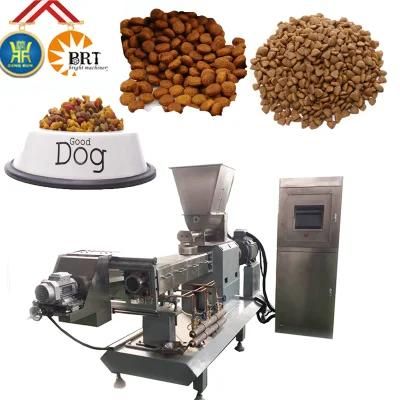 Industrial Twin-Screw Dog Food Cat Feed Kibble Bulking Extrusion Machine
