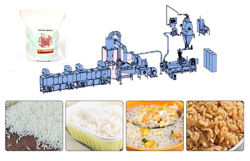 Top Quality Artificial Rice Production Line Automatic Extruded Fortified Rice Milling Plant Processing Line for Sale