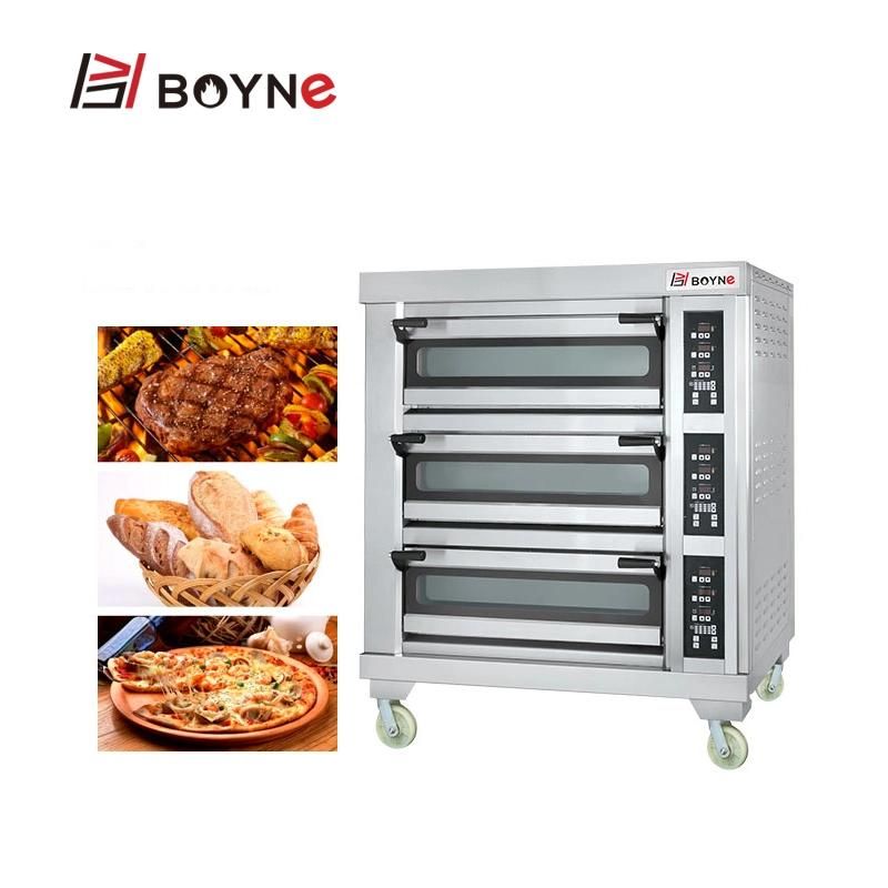 Bakery Oven Electric Three Layer Nine Trays Bread Baking Oven
