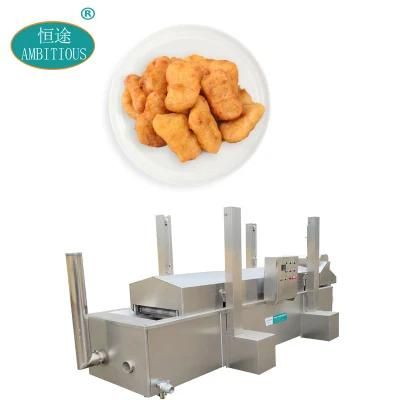 Continuous Deep Fryer for Fried Chicken Nuggets Frying Machine