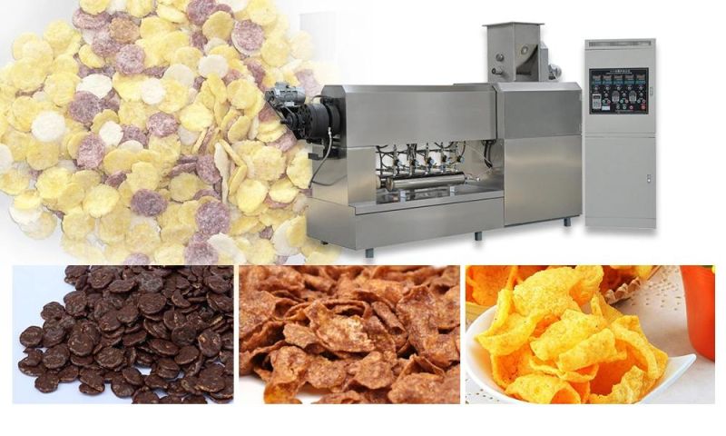 Wheat Corn Flakes Making Machine/Extruder Cereal Corn Flakes Production Plant