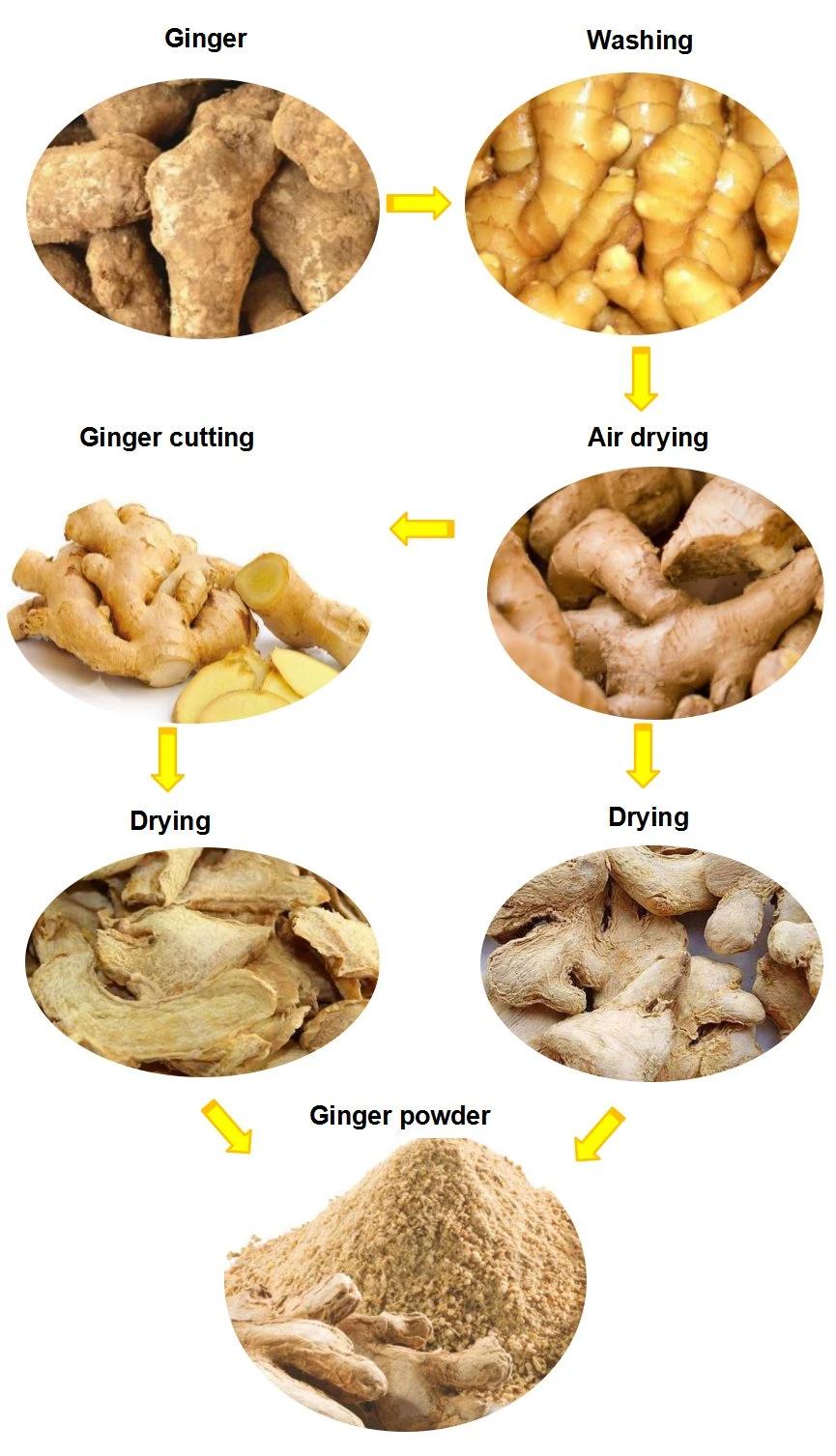 Ginger Processing Washing Peeling Drying Milling Packing Machines