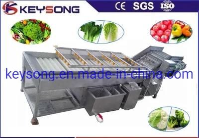 Fruit Waxing Polishing Cleaning Washing Machinery Air Bubble Washer