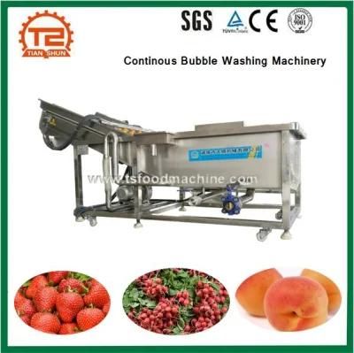 Most Capacity Vegetable and Fruit Continous Bubble Washing Machinery