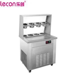 Single Flat Pan Fried Ice Cream Making Machine Fried Ice Cream Roll Machine