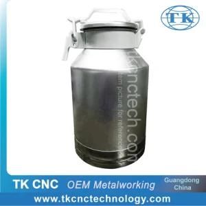 Aluminium Metal Milk Tank Seal Bucket by CNC Spinning for Dairy Farm