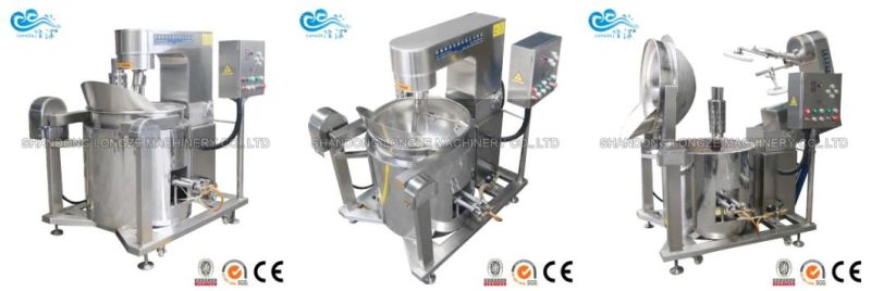 Gas Powered Chili Coated Peanut Cashew Nuts Walnuts Almond Making Roasting Frying Processing Machine