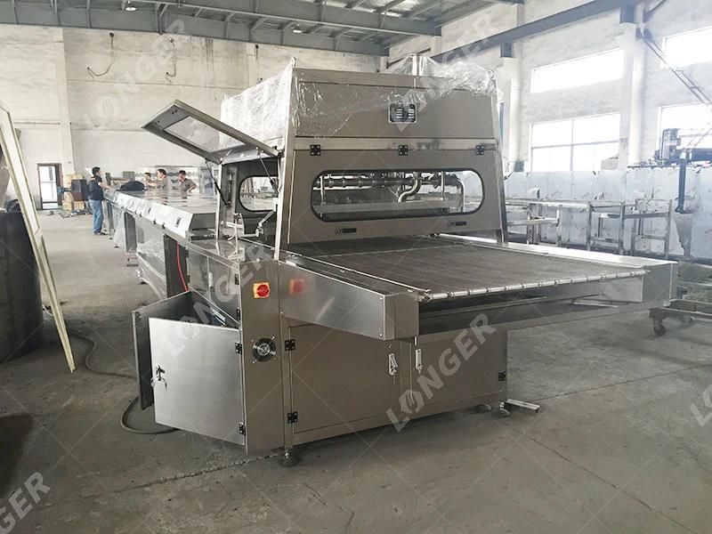 Small Donut Chocolate Wafer Almonds Coating Small Belt Chocolate Coating Machine for Sale