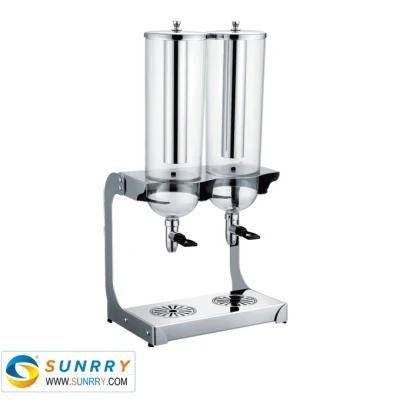 European Version Double Commercial 8L Glass Cold Drink Juice Dispenser