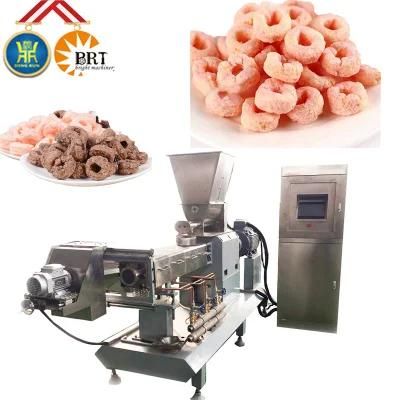 Double Screw Extruder Puffed Cereals Basing Non-Fried Snack Food Processing Line Machinery