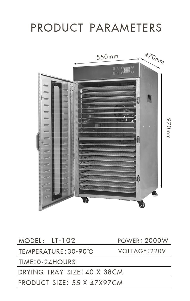 20-Tray Digital Control Dehydrator with Double Layer