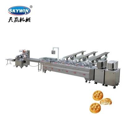 Skywin Automatic Sandwich Biscuit Production Line Cream Biscuit Making Machine with ...