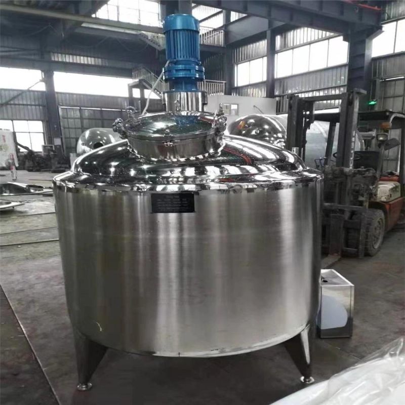 Insdustrial Stainless Steel Electric Heating Reaction Double Jacketed Juice Mixing Homogenizer Tank