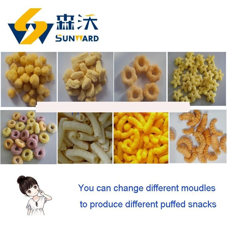 Automatic Puffed Rice / Bugles / Cookies / Fried Snack Food Machine