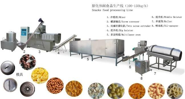 Full Auto Corn Puffs Food Extruder Equipmentmachine