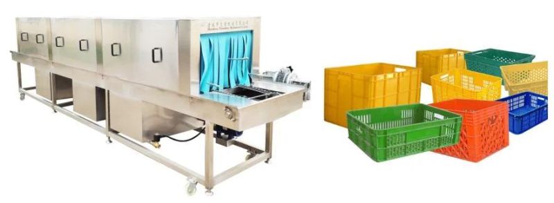Auto Industrial Cleaning Equipment Washer Plastic Basket Washing Machine
