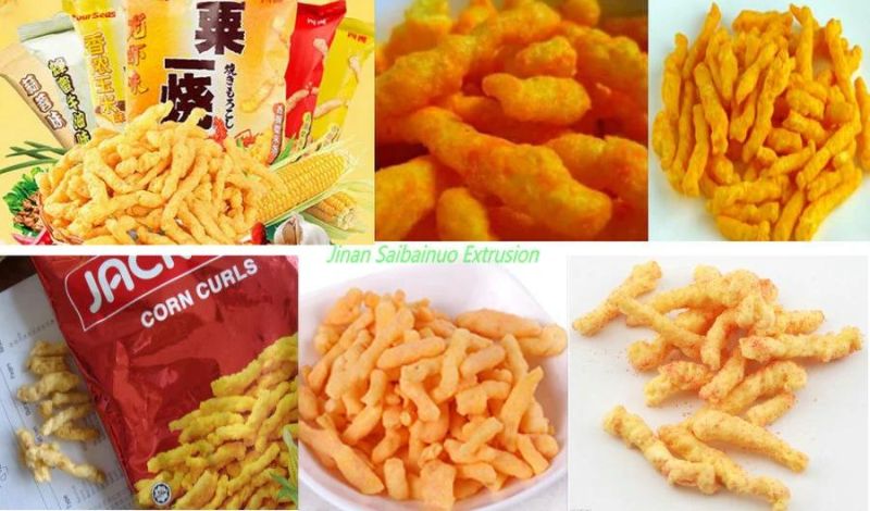 Fried Snacks Kurkure Cheetos Making Machine