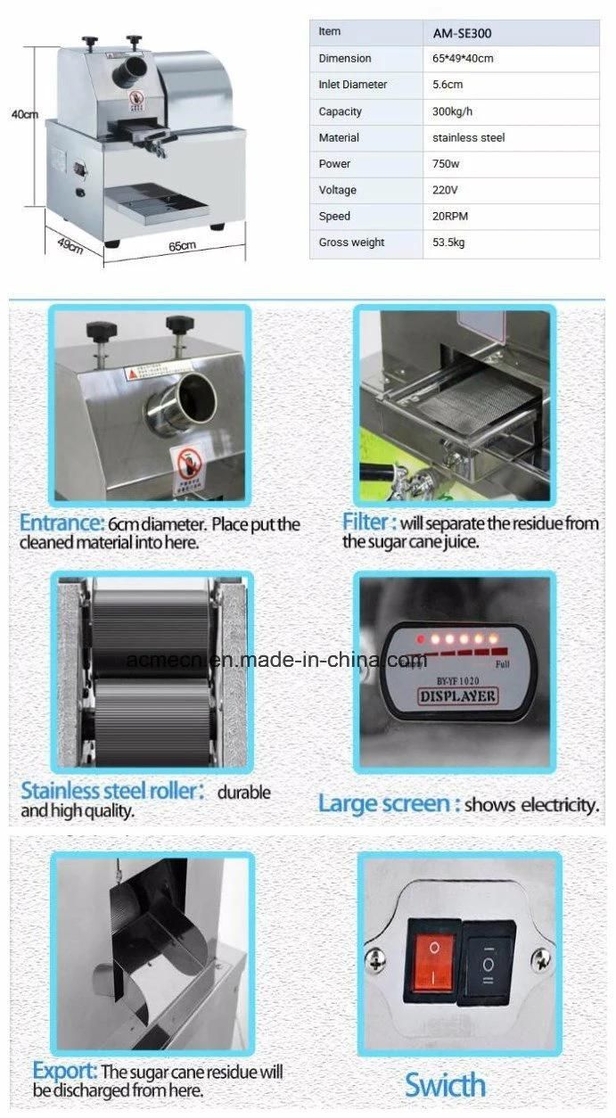 220V Voltage and New Condition Sugarcane Juice Electric Sugar Cane Juicer Machine