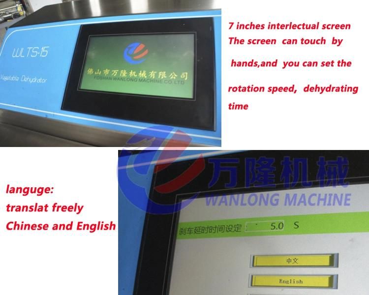 Frequency and Time Settings Vegetable Spinner Machine Dewater Dryer Centrifugal Fruit Food Salad Dehydrator