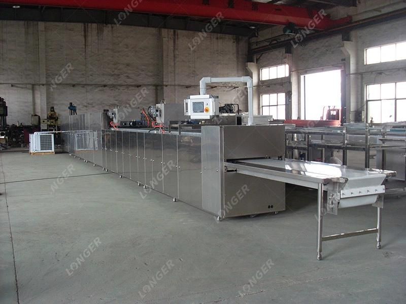 Mini Wafer Chocolate Moulding Enrobing Processing Line Production Chocolate Molding Line