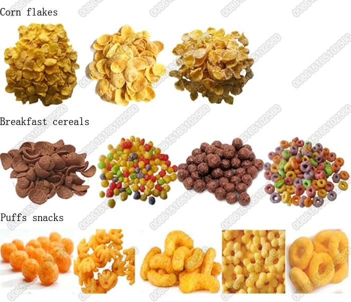 Corn Flakes Making Machine Breakfast Cereals Production Line Corn Chips Manufacturing Plant