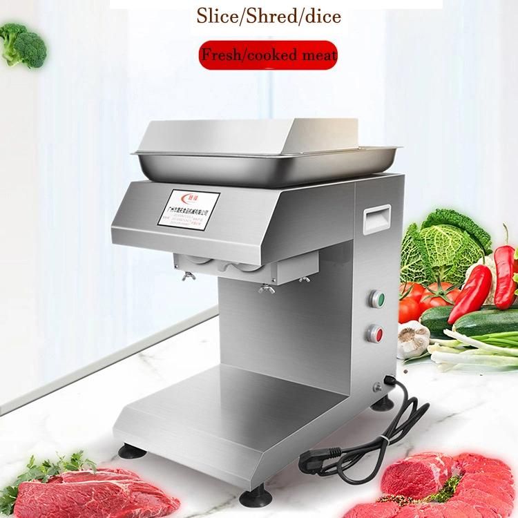 Electric Vegetable Cube Dicer Cutter Fresh Meat Shredder Shredding Cutting Machine Meat Slicer