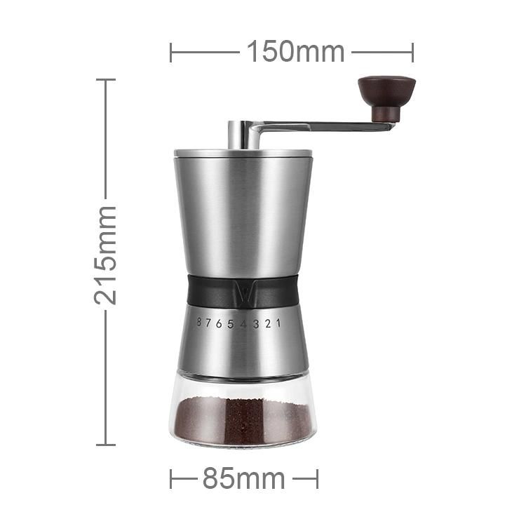 Cg001 Hot Selling Professional Hand Coffee Grinder with Ceramic Burrs