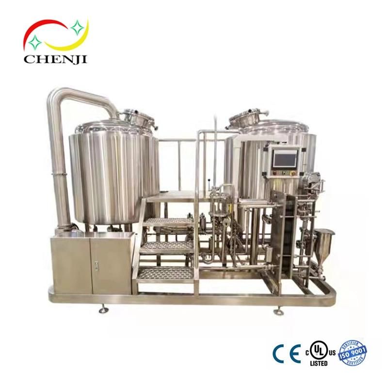 Food Grade Stainless Steel Beer Making Equipment with Touch Screen Control