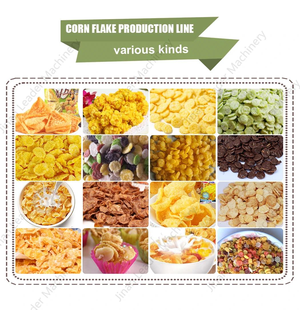 Automatic Breakfast Cereal Snack Food Extrusion Production Line/Quality Puffed Corn Flakes Making Machinery