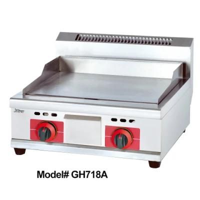 Gh718A Commercial Counter Top Gas BBQ Griddle 2 Burner All Flat for Steak Chicken Fried ...