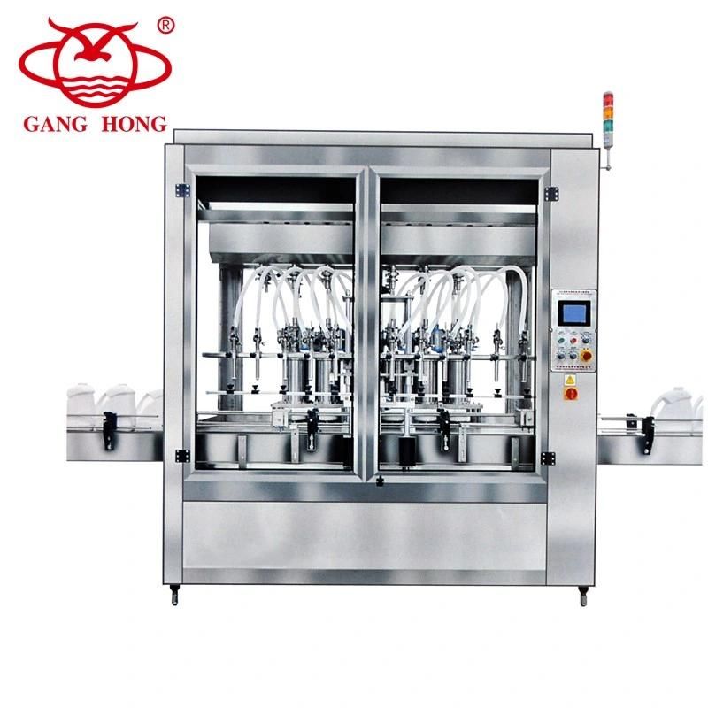 Automatic Liquid, Sauce, Soy Sauce, Vinegar, Hand Sanitizer, Detergent, Shampoo, Shower Gel, 4-20 Head Linear Piston Filling Machine.