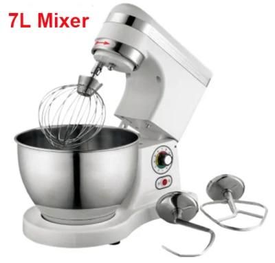 Mini Kitchen Flour Stand Mixer Aluminum Dough Machine Home Stand Mixer White Bowl Cover ...