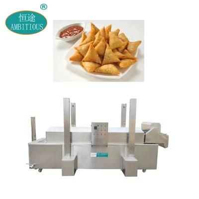 Continuous Belt Deep Frying Equipment Conveyor Fryer Machine for Samosa