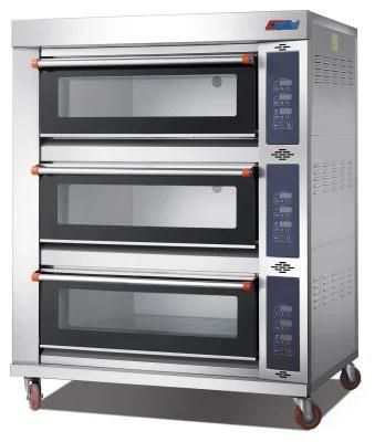 3 Deck 6 Tray Luxury Electric Oven for Commercial Kitchen Baking Bakery Machinery Food ...
