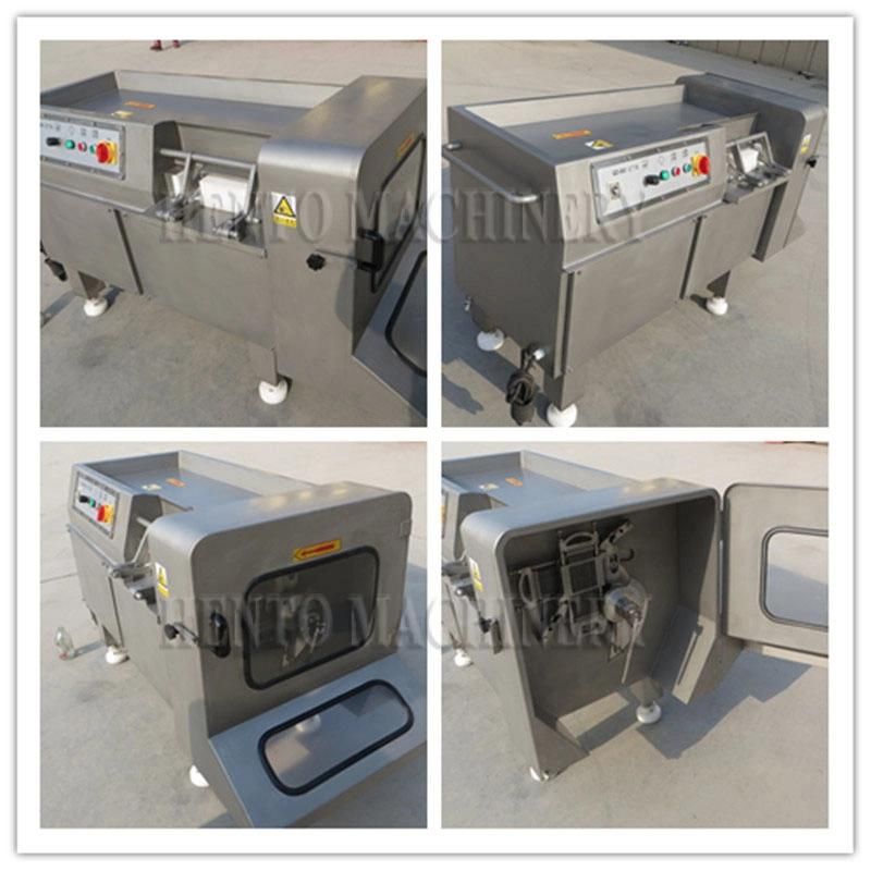 Automatic High Speed Frozen Beef Cube Cutter / Frozen Poultry Meat Cube Cutting Machine / Pork Dicing Machine