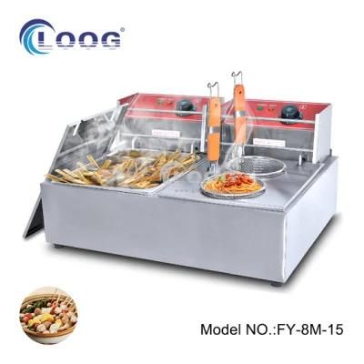 110V 220V Electric Deep Fryers Thermostate Control Commercial Potatp Chips Frying Machine ...