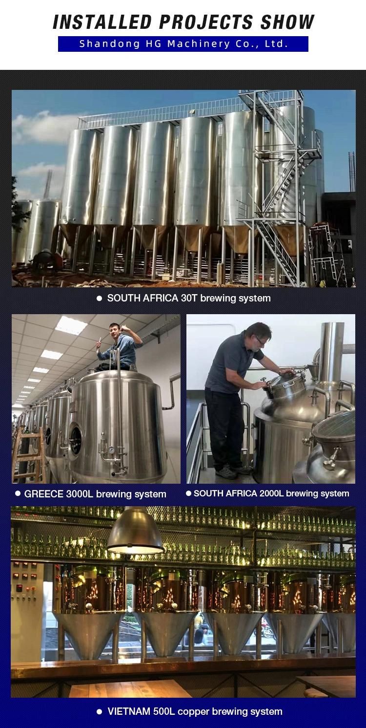 Stainless Steel 300L 500L 1000L 2000L Microbrewery Equipment Beer Brewing Equipment