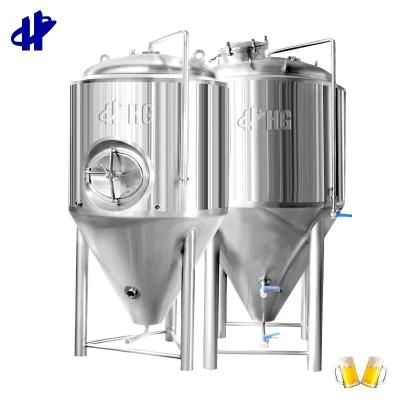 2000 Liter Stainless Steel Fermentation Tank Mirrors Cooling Jacketed Conical Beer ...