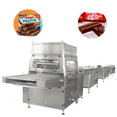 Industrial Popsicle Chocolate Coat Coating Machine Chocolate Bottom Enrobing Machine