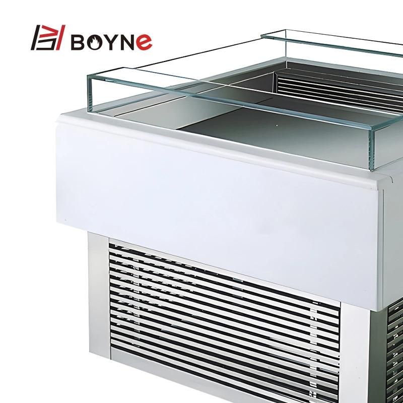 Bakery Shop Delicate Double Sided Open One Floor Display Freezer