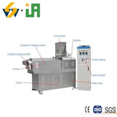 Snacks Pellet Production Line Fried Food Snacks Extruder Making Machinery Production ...