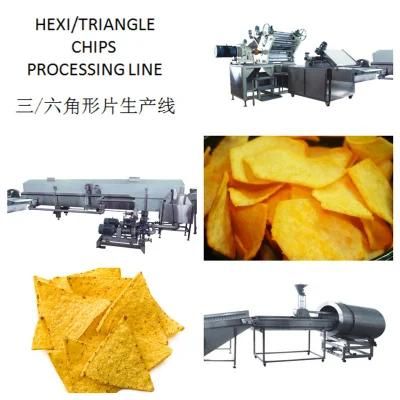 Hexagon Potato and Triangle Corn Chips Making Machine