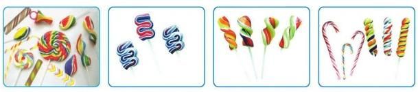 Stl300 Multicolor Swirl / Rainbow Lollipop Production Line