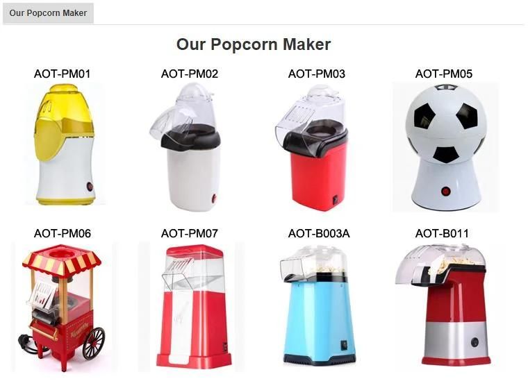 Home Automatic Popcorn Machine Maker Mini Electric Hot Air Retro Popcorn Maker Machine