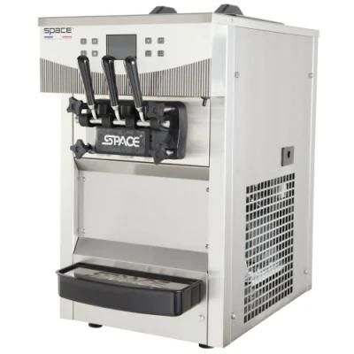 Commercial 3 Flavors Ice Cream Machinery Dual Control Sundae Ice Cream Making Machine