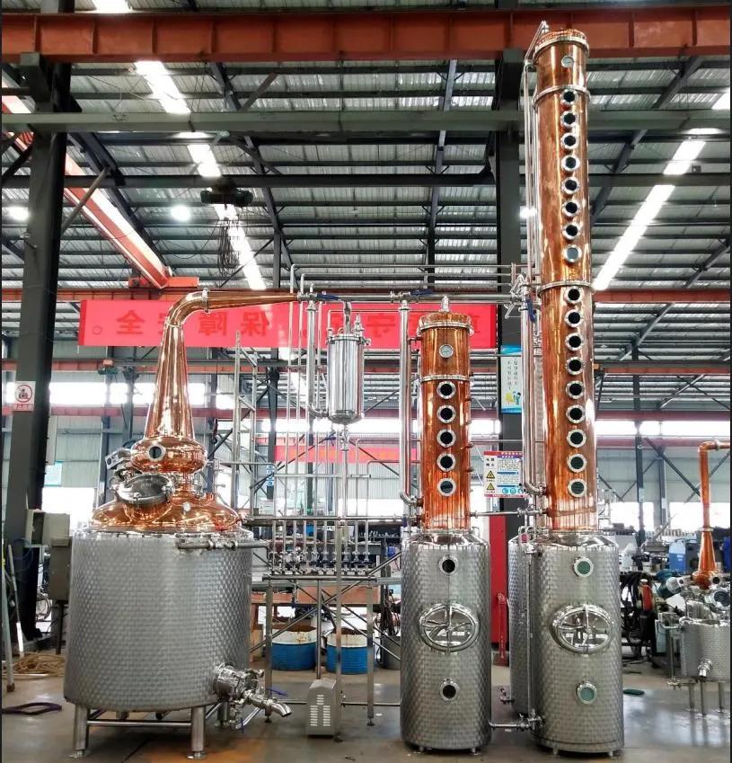 Home DIY 100L 200L 300L Customized Spirits Vodka Brandy Whisky Alcohol Recovery Column