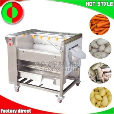 Commercial Turmeric Peeling Machine Brush Ginger Peeler