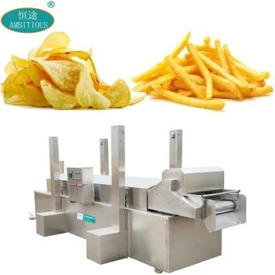 Industrial Continuous Gas Fryer French Fry Frying Machine