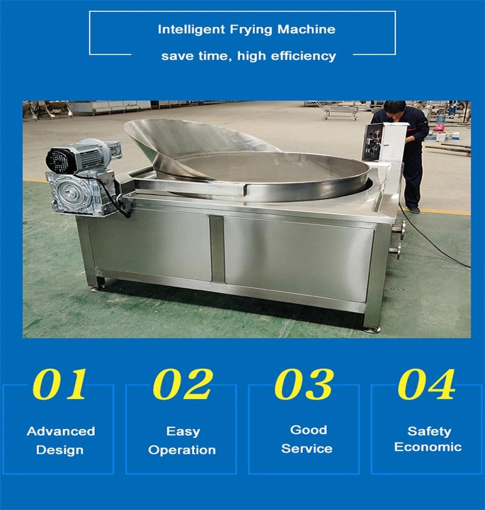 Automatic Groundnut Frying Machine Auto Gas or Electric Nuts Peanut Fryer Machinery